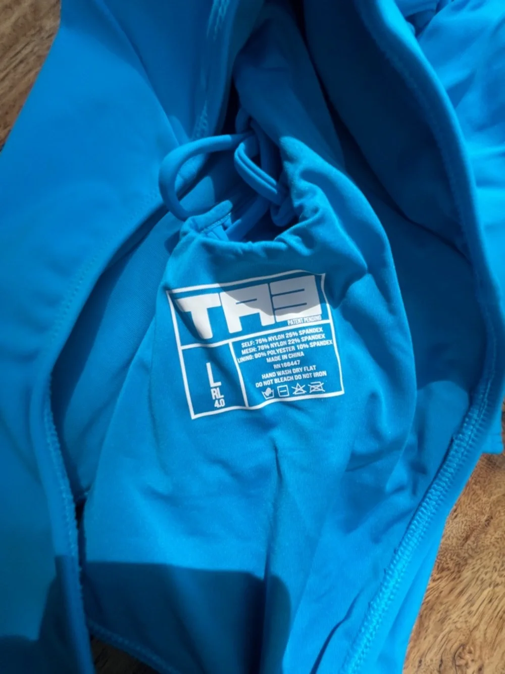 Ta3 Squarey Hi-Cut Swimsuit in Aqua, Size L, Reg/Long, NWT - Picture 4 of 4